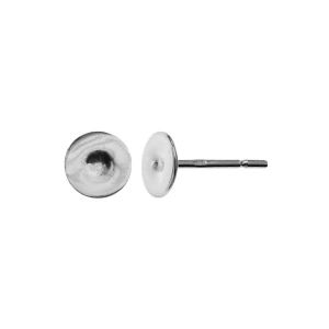 Flat 4mm sterling silver round studs - GWP 4 4x11 mm