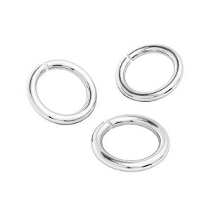 Open jump rings, sterling silver 925 - KC 0,95x3,9 mm