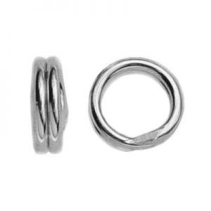 Double jump rings*sterling silver 925*OG 4 - 2,55x4 mm