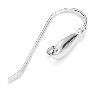 Sterling Silver open ear wire with loop - BO 26 0,8x28 mm