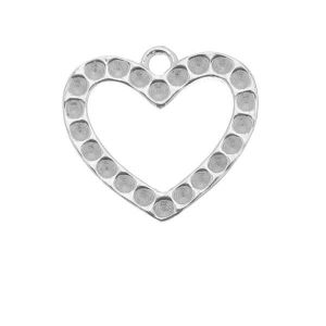 Heart pendant, sterling silver 925, CHARM 74 14x15 mm (1088 PP 8)