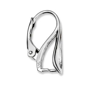 Silver leverback for Swarovski Crystals, silver 925, BA 23