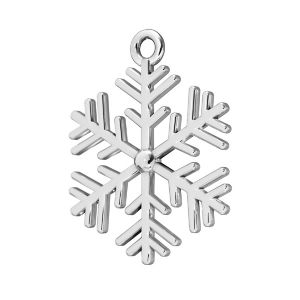Snowflake pendant, sterling silver 925, CHARM 84 14x18 mm