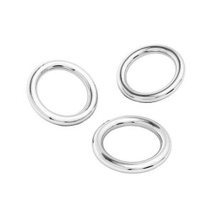 KCZ-0,80x3,00 - Soldered jump rings, sterling silver 925