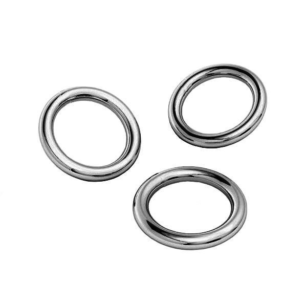 KCZ-0,80x3,00 - Soldered jump rings, sterling silver 925