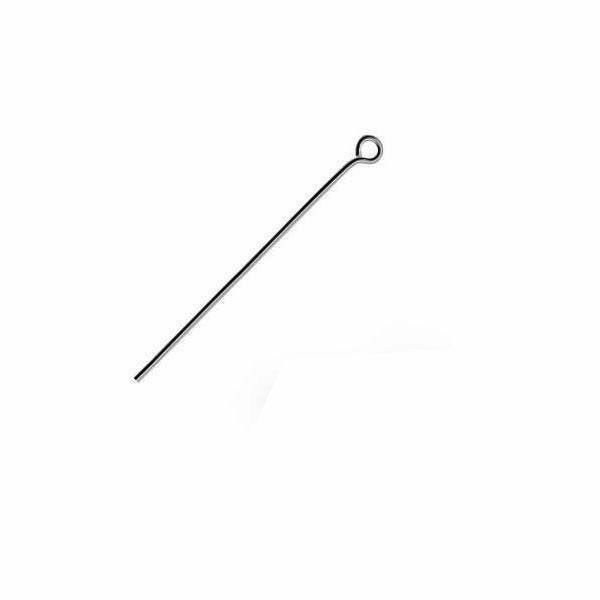 35 mm headpins with hook, sterling silver 925, SZPO 0,80 - 35 mm