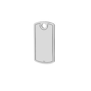 Dog Tag pendant, sterling silver 925, LKM-2829 0,40 14x28 mm