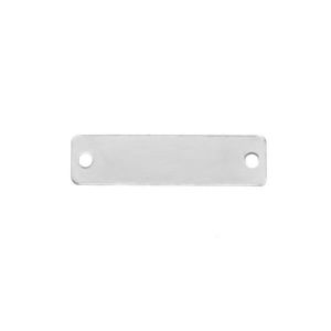 Rectangle charms plate for engraving - SEW-ON BASE 004 (BLANK)