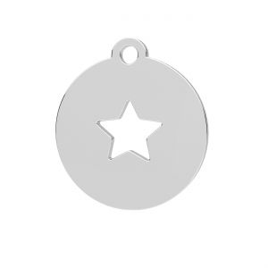 Star pendant, sterling silver 925, LK-0043 13x14 mm