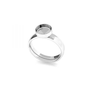 Ring - universal size, resin base, sterling silver 925, U-RING FMG-R 1,75x6 mm