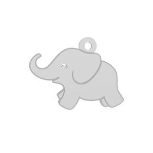 Elephant pendant*sterling silver 925*LK-0334 16x16 mm