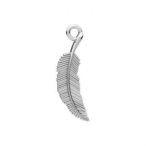 Feather pendant, silver 925, ODL-00034