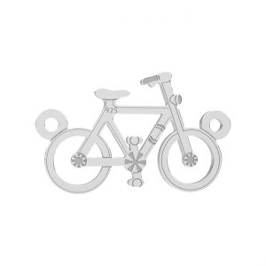 Bicycle pendant connector, sterling silver, LK-0466 - Bicycle