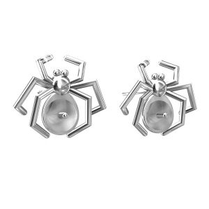 Spider earrings - pearls base*sterling silver 925*KLS ODL-00055 12x14 mm (5817 MM 6)