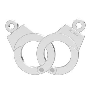 Handcuffs pendant, sterling silver 925, LK-0484 - 0,50
