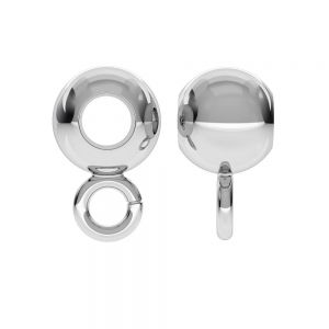 CON 1 P2L 6,0 F:3,2 - Bead ball button charm spacer, sterling silver 925