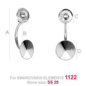 Swing earrings Rivolii 6MM (base) - OKSV 1122 6MM
