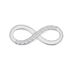 Infinity sign with Swarovski Crystals - INFINITY 72 ver.2 7,9x19,5 mm