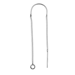 Cable curb chain earring (base) - KLA-29 46 mm