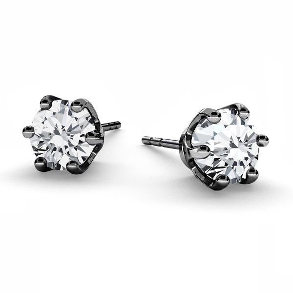 Millenia hoop earrings Triangle Swarovski Zirconia, Black, Rhodium pla –  Crystal Shop Inc