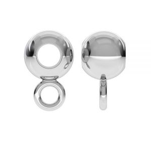 Bead ball button charm spacer, streling silver 925, CON 1H KCZ P2L 4,0 F:1,8