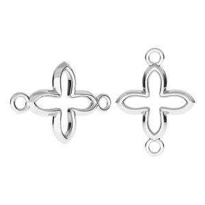 Silver cross connector - ODL-00171 14x19 mm