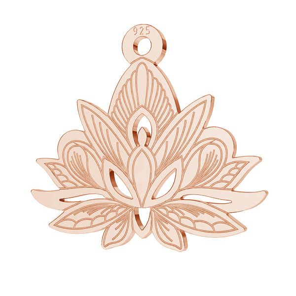 Lotus flower charm, LK-0644 - 0,50 14,4x15,8 mm