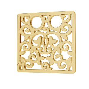 Square openwork gold 14K pendant LKZ-00009 - 0,30 mm