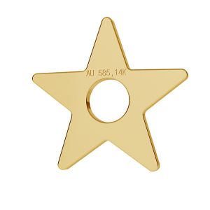 Star gold 14K pendant LKZ-00011 - 0,30 mm