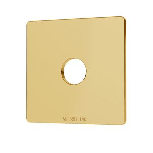 Square gold 14K pendant LKZ-00012 - 0,30 mm