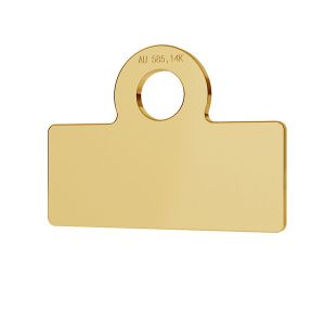Rectangle gold 14K pendant LKZ-00017 - 0,30 mm
