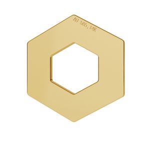 Pentagon gold 14K pendant LKZ-00020 - 0,30 mm