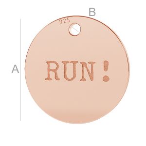 RUN! round pendant, LK-0655 - 0,50 RUN! round pendant, LK-0655 - 0,50