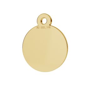 Round tag pendant gold 14K LKZ-00021 - 0,30 mm