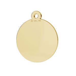 Round tag pendant gold 14K LKZ-00022 - 0,30 mm