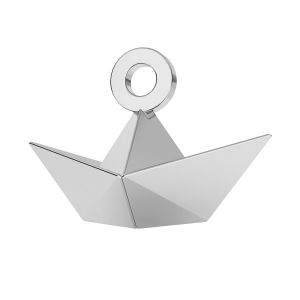 Origami boat pendant sterling silver, ODL-00207
