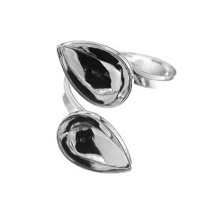 Double ring base for Pear Fancy stones D-RING OKSV 4320 10x14 mm x2 (4320 MM 14)