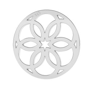 Rosette pendant, sterling silver 925, LK-0742 - 0,50