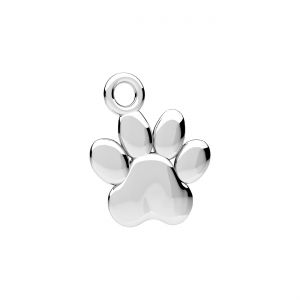 Dog paw pendant, sterling silver 925, ODL-00197 13,5x16,2 mm