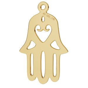 Hamsa pendant gold 14K BLZ-0083 - 0,30 mm
