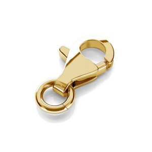 Clasp 8 mm with jumpring gold 14K CHPZ 8,0 SET