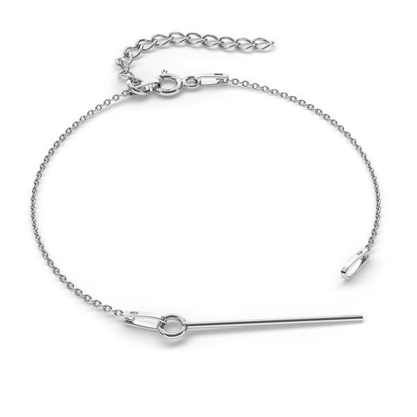 Bracelet base with headpin hook, sterling silver AG 925, A 030