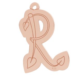 Twig letter R pendant, LK-0839 - 0,50 Twig letter R pendant, LK-0839 - 0,50