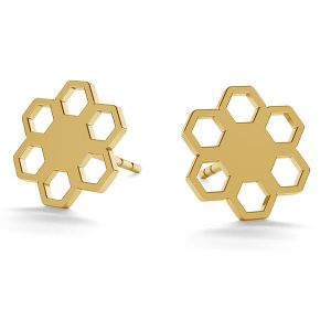 Flower post earrings gold 14K LKZ-00668 KLS - 0,30 mm