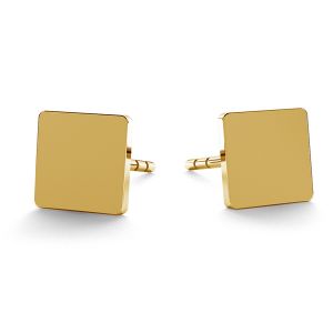 Square earrings gold 14K LKZ-00934 KLS - 0,30 mm