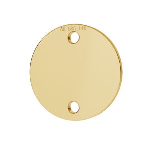 Round tag pendant gold 14K LKZ-00094 - 0,30 mm