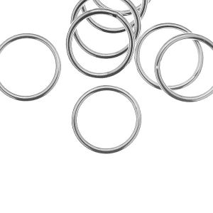 KCZ 1,5x12,5 mm - Soldered jump rings, sterling silver 925