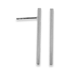 Tube 3cm earring studs - KLS-18 11x30 mm