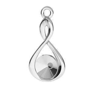 Infinity pendant for Rivoli 6mm*sterling silver 925*ODL-00277 10x20 mm (1122 SS 29)