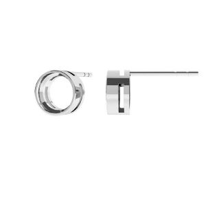 Earrings for zirconia 6mm, ODL-00110 KLS